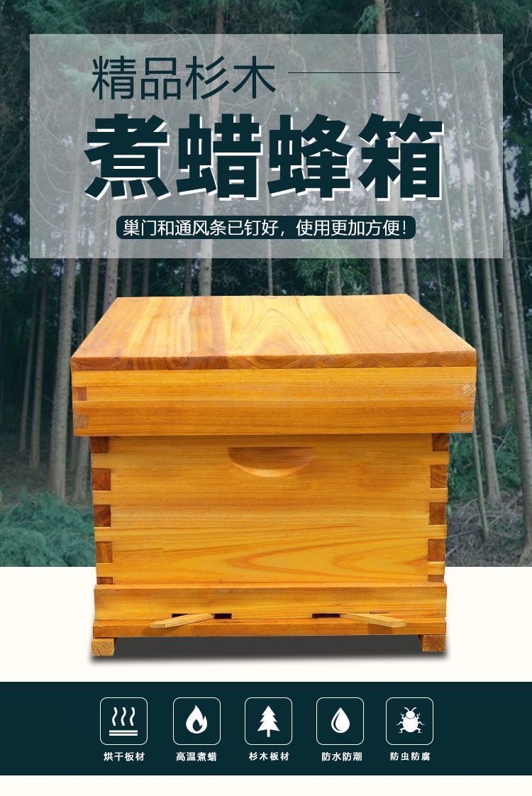 活框蜂箱  包邮厂家直销全杉木十框优良中蜂蜂箱养蜂工具