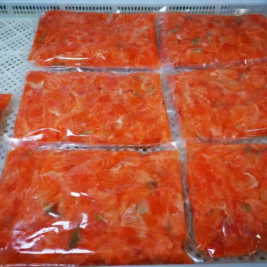 青岛烟熏西餐三文鱼碎肉(每包500克)沙拉寿司配料去刺去皮