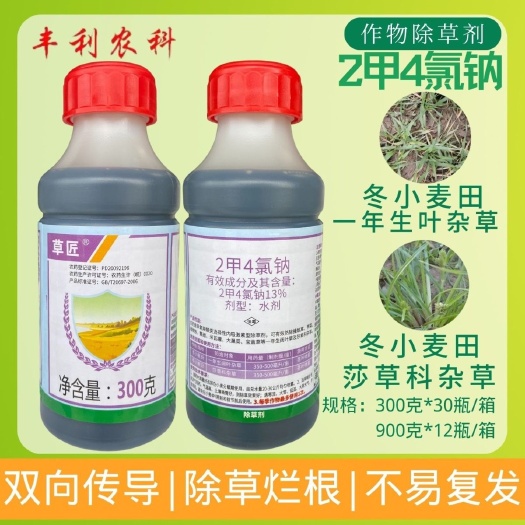 华星草匠2甲4氯钠二甲四氯钠冬小麦田草坪防除阔叶杂草莎草除草