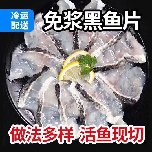 连云港免浆黑鱼片新鲜冷冻金汤酸菜鱼半成品商用黑鱼片火锅半成品250