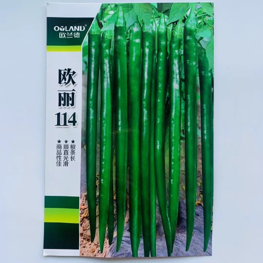宿迁优美518辣椒种子早熟味辣厚肉黄绿色羊角椒耐贮运春秋蔬菜
