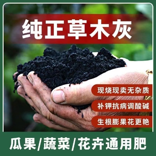 安远县纯草木灰肥料有机钾肥种菜用的草木灰花肥蔬菜果树花卉通用防虫