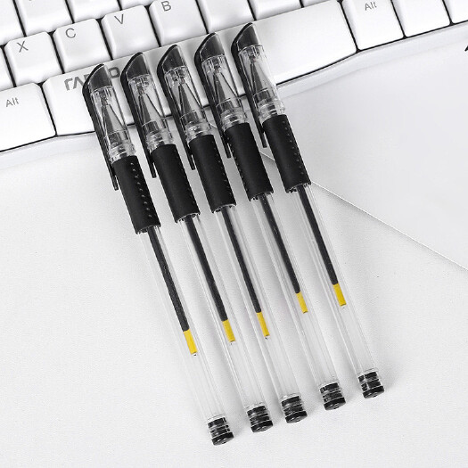 厂家批发中性笔碳素水性0.5mm欧标笔子弹头针管办公签字考试