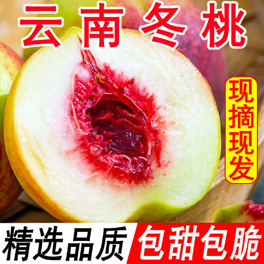 云龙县优选冬桃现摘脆甜蜜雪冬桃毛桃新鲜水果批发非黄桃水蜜桃