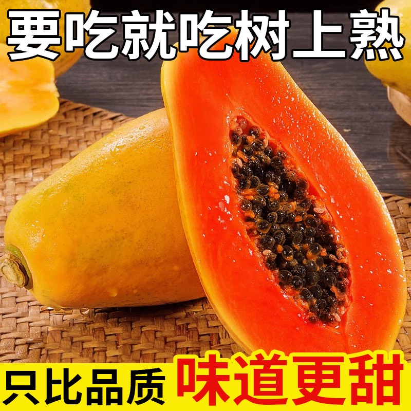 【树上熟】云南冰糖红心木瓜收到即食当季新鲜水果包邮产地直发