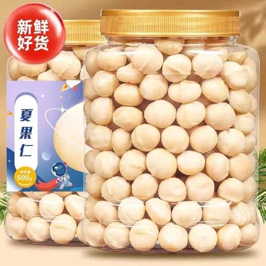 平阳县新货夏威夷果仁整粒500g袋装无壳奶油味坚果批发零食含罐装