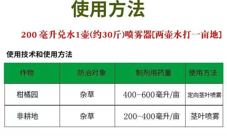 10斤装高浓度草铵膦除草剂果园荒地牛筋草小飞蓬专用杀草剂包邮