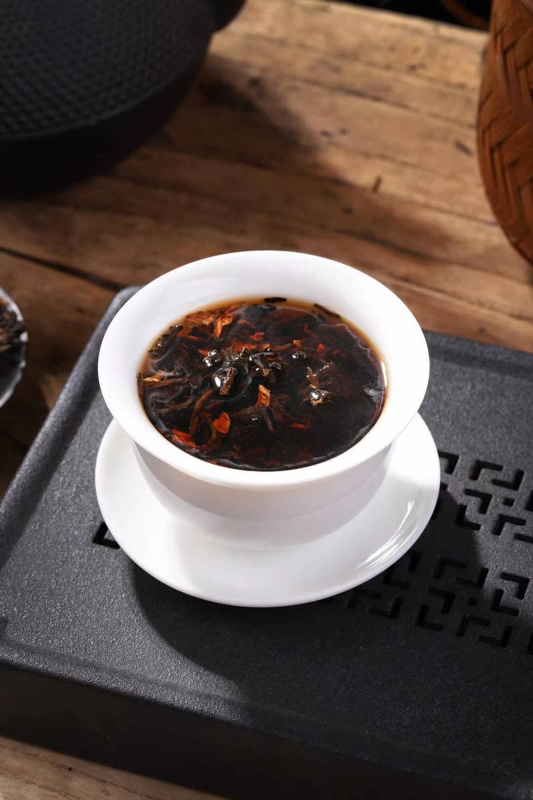 茉莉六堡茶梧州广西六堡茶黑茶熟茶茉莉花茶礼盒装500g