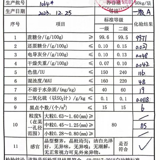 防城港巴西白糖