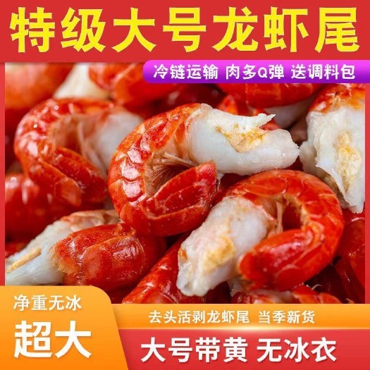 连云港特大号龙虾尾鲜活新鲜速冻特大号虾球麻辣小龙虾海鲜水产批发