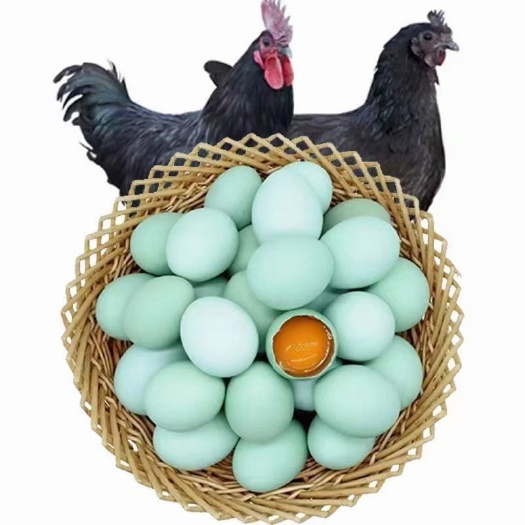 德安县绝品绿壳土鸡蛋蛋黄饱满紧致玉米黄！自然蛋香大自然绿色健康食品