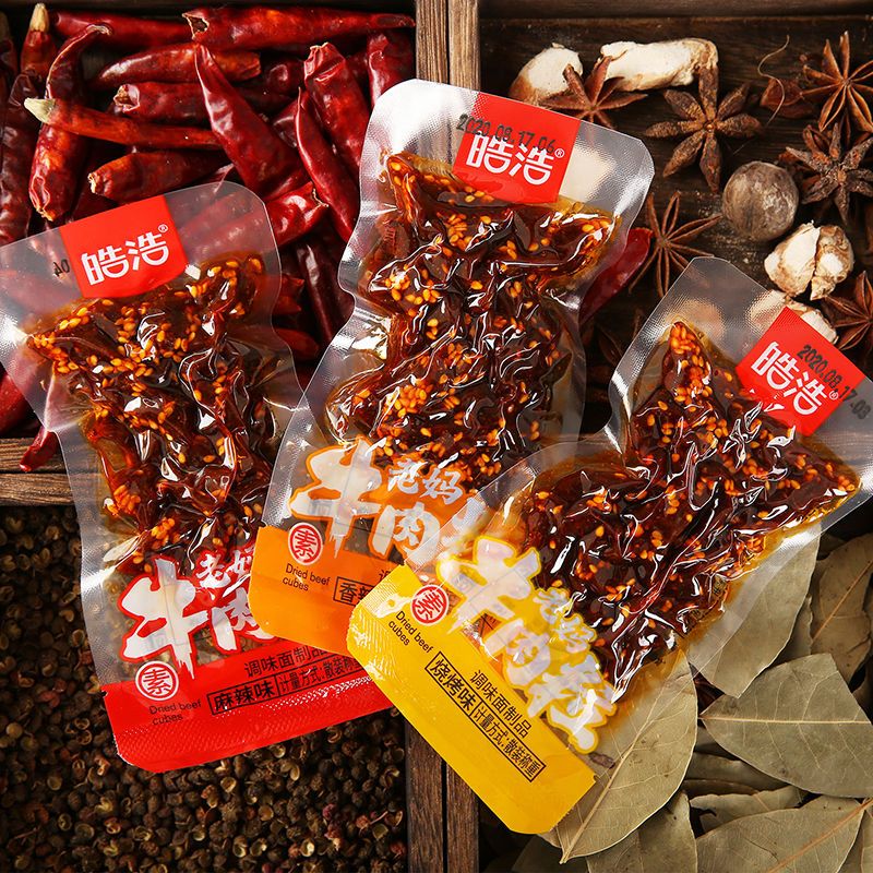 牛肉辣条牛肉粒辣条麻辣香辣味素食面筋辣条儿时小吃零食