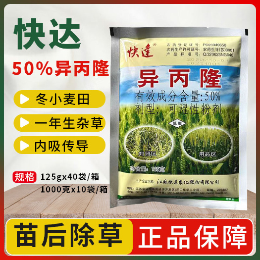 快达50%异丙隆看麦娘 菵草早熟禾一年生禾本科杂草小麦苗后除