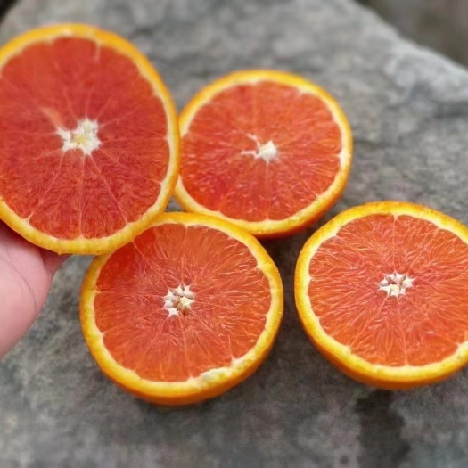 湖北秭归血橙 果肉纯红 含丰富的花青素 水分充足