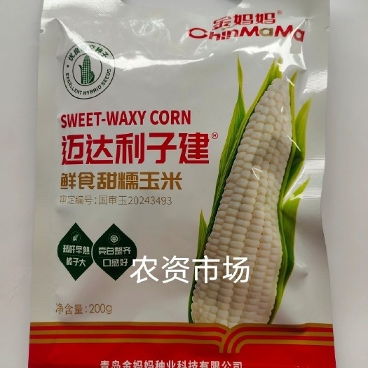 华容县【玉米】迈达利子建甜糯玉米种子白轴白粒口感好产量稳定