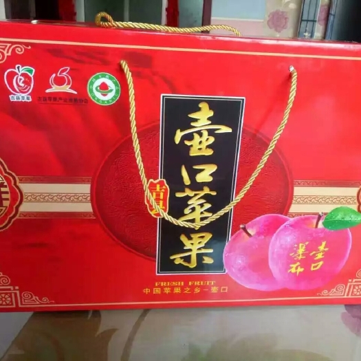 吉县红富士苹果 纸+膜袋 条红 75mm以上