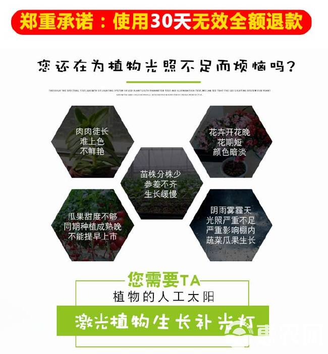 植物补光灯 火龙果补光灯  露天大棚火龙果补光灯 植物生长灯包邮