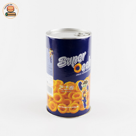江门食品级桶 厂家直销圆形环保芝士圈饼干包装纸桶纸罐圆筒订做