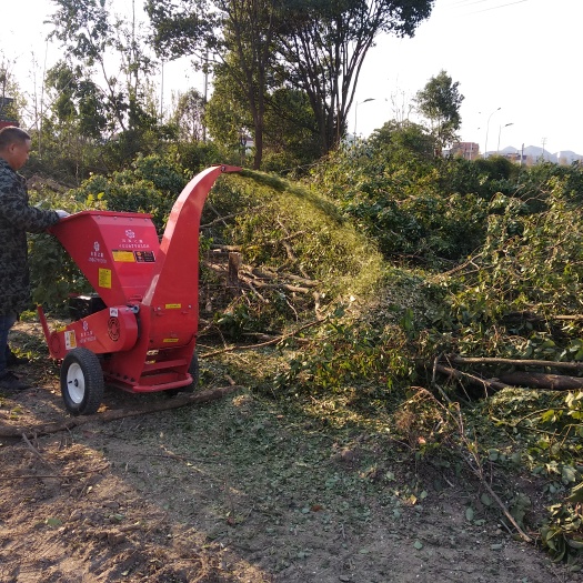小型移動式樹枝粉碎機碎枝機切枝機電動家用果園園林綠化
