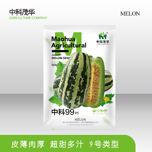青县 中科茂华瓜果种子中科99甜瓜种子花皮绿肉橘瓤超甜多汁酥脆爽口