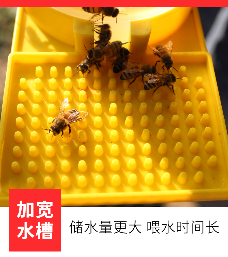 蜜蜂喂水器新款巢门饲喂器加宽加厚养蜂专用饮水槽箱外使用