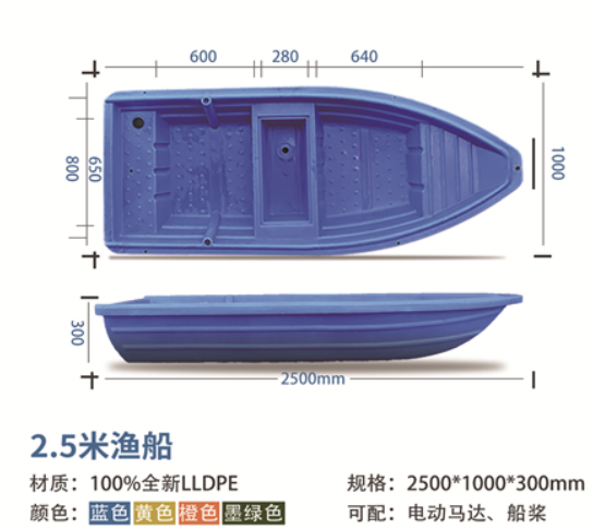  塑料渔船 重庆赛普直供