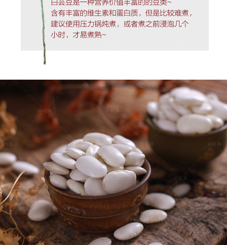  大白蕓豆1kg散裝云南麗江特產(chǎn)農(nóng)家白云豆豆類雜糧大豆子干貨