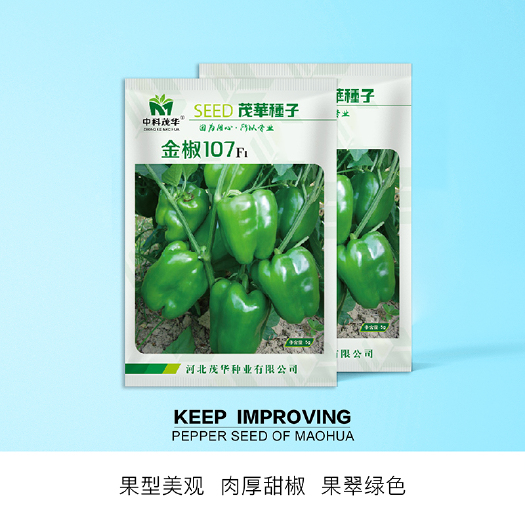  中科茂华蔬菜种子金椒107甜椒种子柿子辣椒种子薄皮中椒107