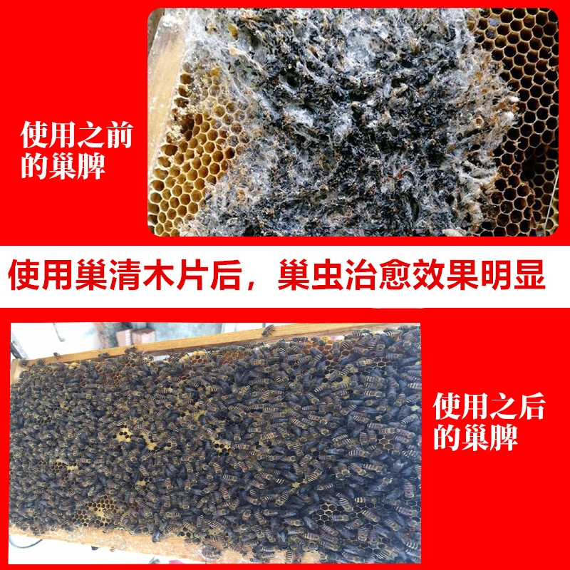 巢虫清木片正品中蜂专用巢清10片装巢虫净白头蛹棉虫诱捕器包