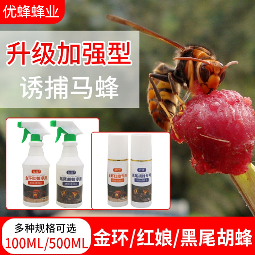 长葛市招蜂水 马蜂诱蜂水野外招胡蜂引蜂水金环红娘大黑黄腰黑尾马蜂服捕蜂工具