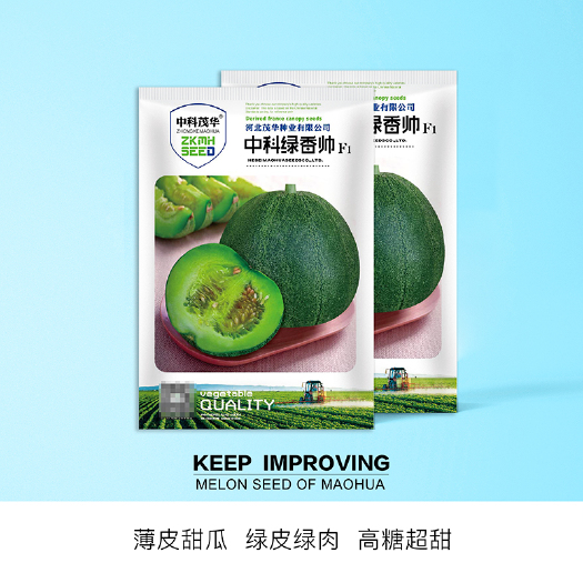 青县 中科茂华蔬菜水果种子中科绿香帅甜瓜种子香瓜种子绿皮绿肉薄皮