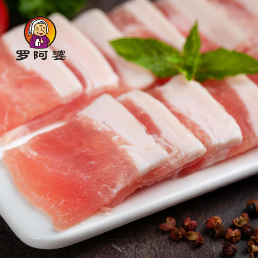 郑州猪肉带皮五花肉片去皮五花肉片餐饮食材批发