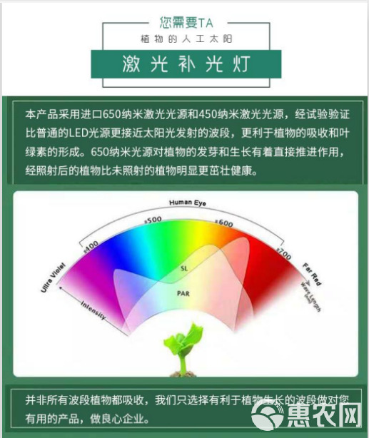 大棚补光灯植物补光灯生长灯激光植物补光灯大棚樱桃补光灯包邮