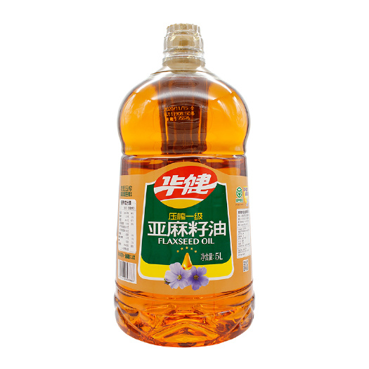 长沙华健压榨一级亚麻籽油5L