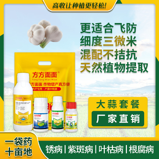 郑州高收大蒜增产套餐营养调节防病锈病叶枯病赤霉病杀菌剂叶面肥飞防