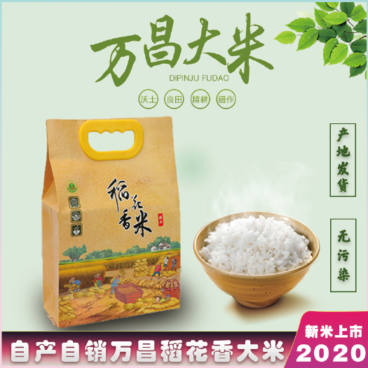 永吉县2020新米吉林万昌稻花香大米长粒香米真空包装包邮