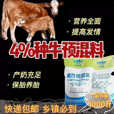 涿州市 种牛预混料繁殖配种产奶量高母牛胎儿好厂家直销牛饲料