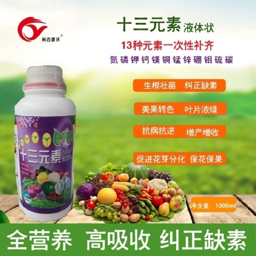 邯郸源沃肥业厂家直销 十三元素叶面肥  生根壮苗 纠正缺素