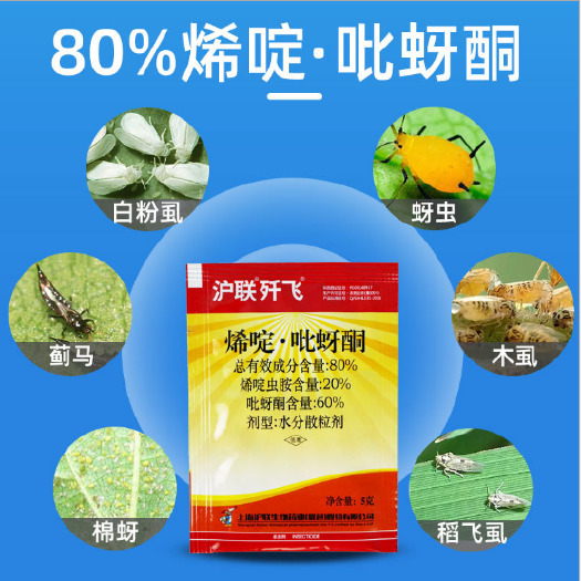 沪联歼飞80%烯啶吡蚜酮新货果树蚜虫水稻稻飞虱农药药杀虫