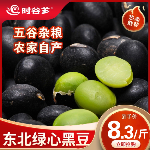 本溪青仁黑豆  时谷芗东北有机黑豆天然五谷杂粮营养丰富豆香浓郁绿仁黑豆1kg