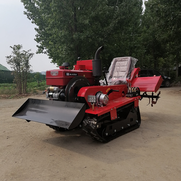 多功能履带旋耕机乘坐式果园打药机果园开沟施肥机