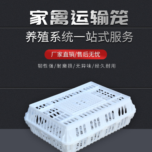诸城市 塑料周转鸡筐 元宝型鸡鸭运输筐 两片装自锁鸡笼运输