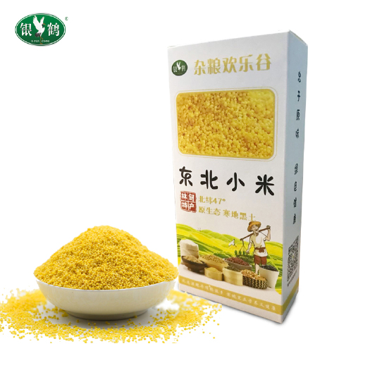沈阳黄小米 银鹤 东北杂粮大金苗小米 500g/盒
