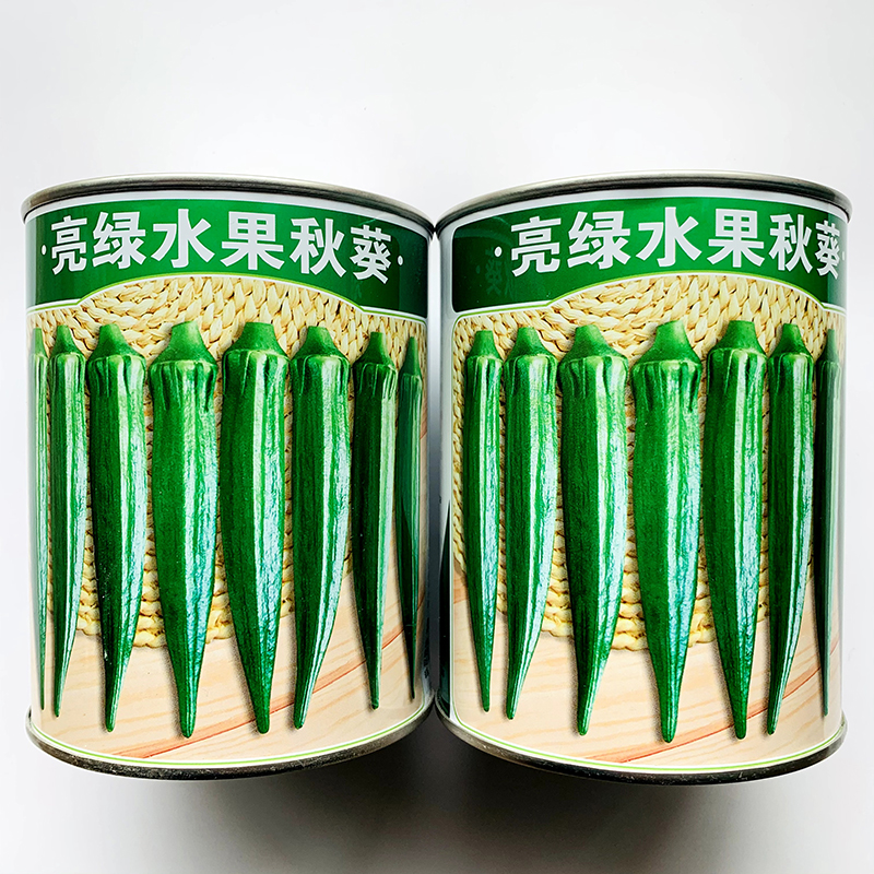 沭阳县水果秋葵种子优质大田用种杂交品种种植基地专用亮绿水果秋葵种子