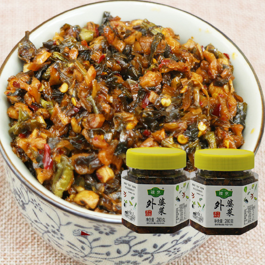 长沙湘西外婆菜裸烹即食外婆菜农家自制酱菜咸菜配粥拌面湖南特产厂家