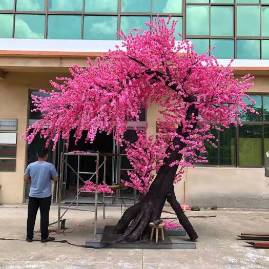 沭阳县扁桃树  仿真桃花树大型仿真树新年许愿树假桃树室内装饰仿真樱