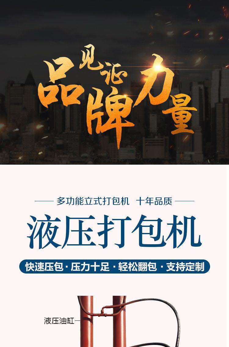  立式棉花液压打包机中药材秸秆打包机60吨双缸液压打包机