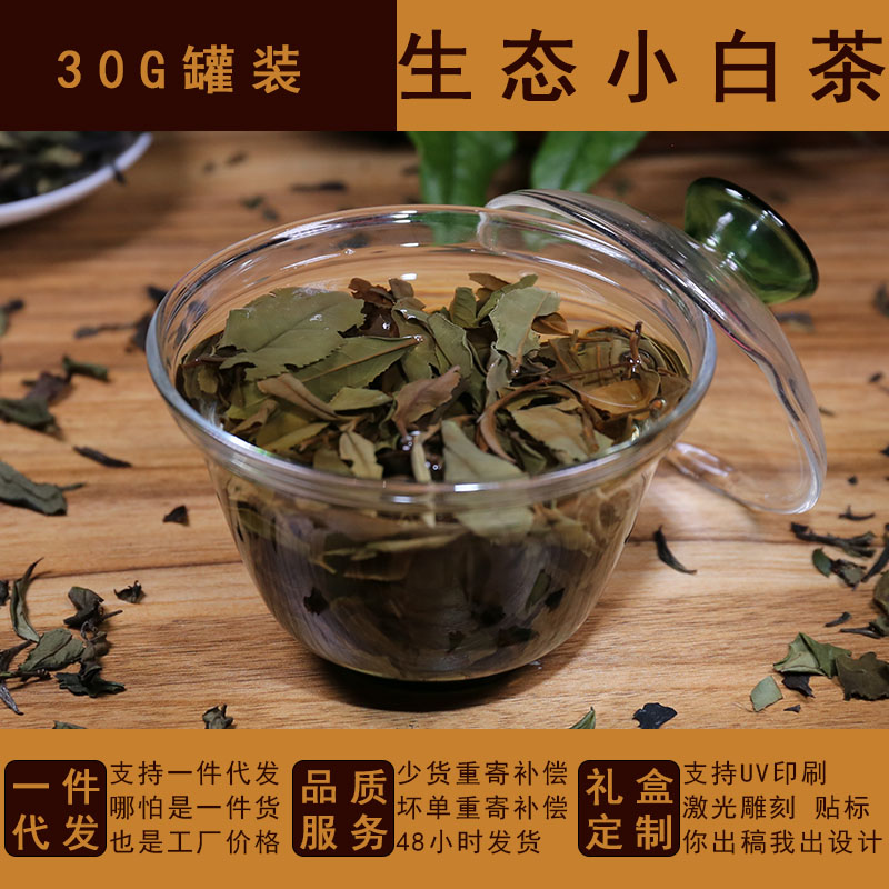 建陽30g雪花罐裝生態(tài)小白茶支持一件代發(fā)香氣清晰貢眉茶葉