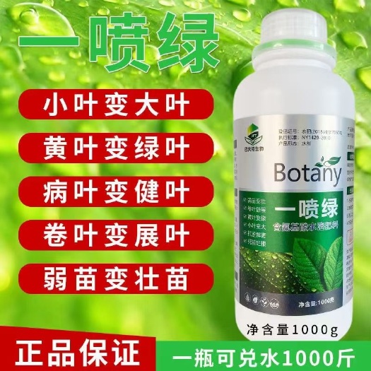 開封氨基酸葉面肥果樹蔬菜花卉通用一噴綠黃葉爛根死苗一噴綠微量元素