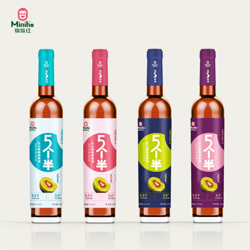 六盘水稠酒  弥你红红心猕猴桃果酒女士网红低度水果甜酒